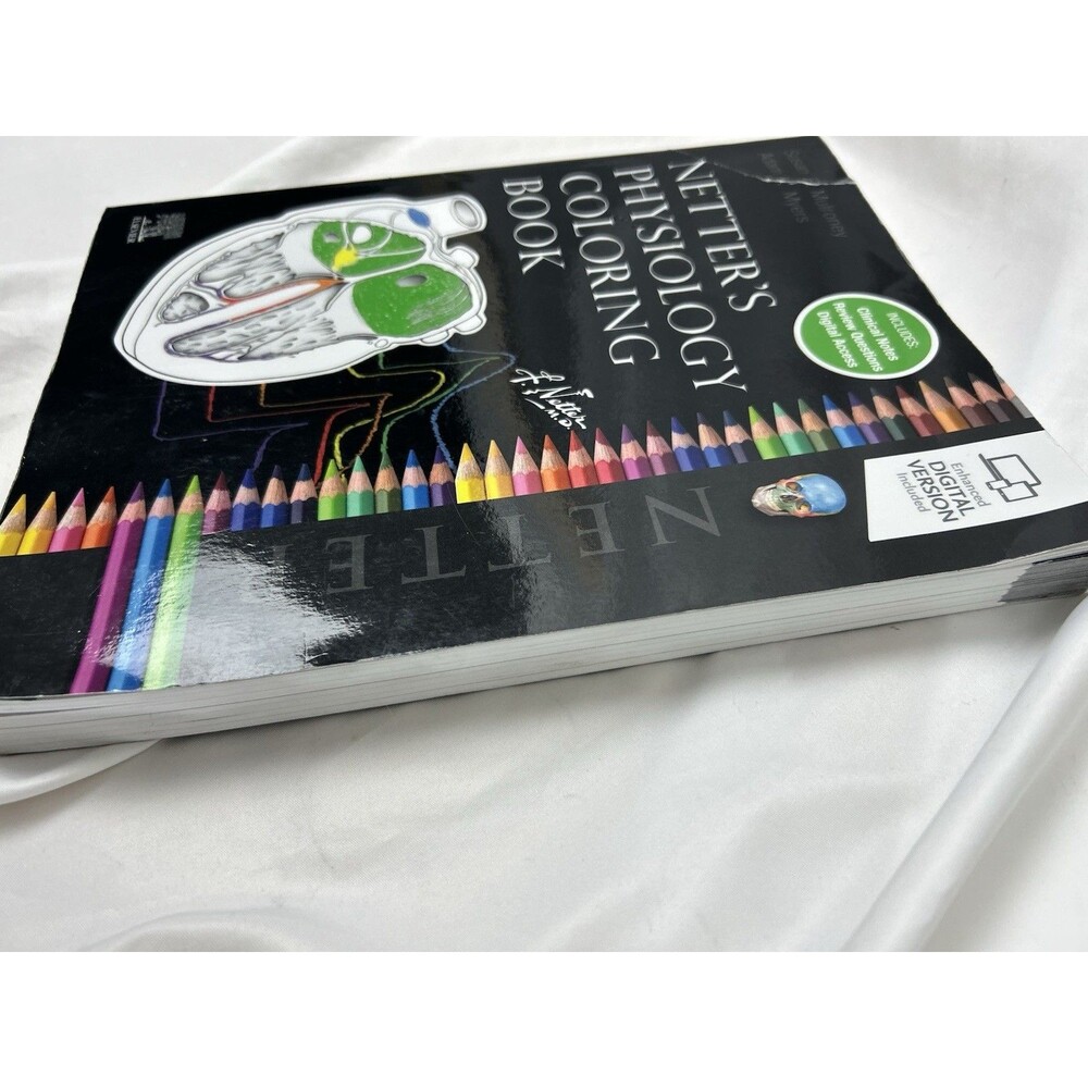 Netter’s Physiology Coloring Book Mulroney Myers 1st Ed 2021 Paperback - Picture 4 of 5